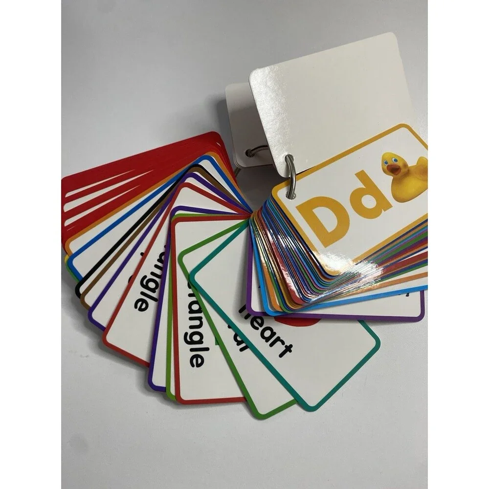 Pre K Kindergarten Homeschool Matching Flashcards Math Reading Shapes